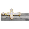 10K Yellow Gold Real Baguette Diamond Charm Geometric Pointed Cross Pendant 1 CT