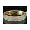 Diamond Eternity Wedding Band 14k Yellow Gold Round Cut Designer Ring 1.14 Ct.