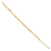 10K Yellow Gold Lobser Clasp Polished 7mm Figaro Rectangle Link 8" Bracelet