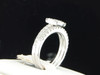 18k White Gold Round Diamond Solitaire Wedding Engagement Bridal Ring Set