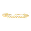 10K Yellow Gold Women's Polished Spring Clasp 6mm Round Bead / Ball 8" Bracelet