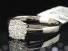 Diamond Engagement Ring 14K White Gold Princess & Round Cut 1/4 Ct