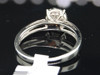 Diamond Engagement Ring 14K White Gold Princess & Round Cut 1/4 Ct
