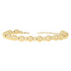 10K Yellow Gold Women's Spring Clasp Alternating 8mm Bead Ball Link 8" Bracelet