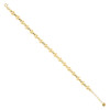 10K Yellow Gold Women's Spring Clasp Alternating 8mm Bead Ball Link 8" Bracelet