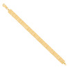 Real 10K Yellow Gold Women's Lobster Clasp Diamond Cut 9mm Bar Link 7" Bracelet