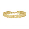 Real 10K Yellow Gold Womens Diamond Cut 9mm Textured Milgrain X Link 8" Bracelet