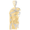 10K Yellow Gold Natural Daimond Messiah Jesus Christ Pendant 3.75" Charm 4.87 CT