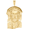 10K Yellow Gold Natural Daimond Messiah Jesus Christ Pendant 3.75" Charm 4.87 CT