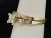 10K WOMENS YELLOW GOLD PRINCESS CUT DIAMOND ENGAGEMENT BRIDAL WEDDING RING SET