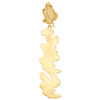 10K Yellow Gold Natural Diamond Prayer Hands Rosary Vertical JESUS Pendant 3 CT