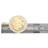 10K Yellow Gold Natural Diamond Round Greek Key Medallion Medusa Pendant 1.33 CT
