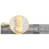 10K Yellow Gold Natural Diamond Round Circle Medallion Last Supper Pendant 2 CT