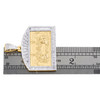 10K Yellow Gold Baguette Diamond Rectangle Frame Last Supper Pendant 1.33 CT