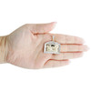10K Yellow Gold Baguette Diamond Rectangle Frame Last Supper Pendant 1.33 CT