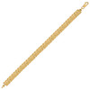 10K Yellow Gold Women's 9mm Alternating Textured & Diamond Cut Bar 8" Bracelet