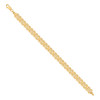 Real 10K Yellow Gold Womens Diamond Cut 7.5mm Filigree XOXO Stampato 7" Bracelet