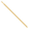 Real 10K Yellow Gold Womens Diamond Cut 7.5mm Filigree XOXO Stampato 8" Bracelet