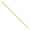 Real 10K Yellow Gold Women's Diamond Cut 8mm Textured Floral Flower 8" Bracelet