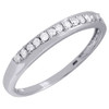 Diamond Wedding Band 10K White Gold Round Cut Ladies Anniversary Ring 0.15 Ct
