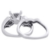 Diamond Wedding Bridal Set Filigree Engagement Ring 925 Sterling Silver 0.36 Ct.