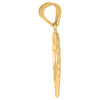 10K Yellow Gold Women's 0.85" Diamond Cut Charm Floral Border Open Heart Pendant