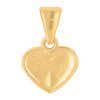 10K Yellow Gold Women's 1/2" Polished Charm Scallop Shell Pattern Heart Pendant