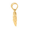 10K Yellow Gold Women's Diamond Cut 0.75" Love Charm Nugget Design Heart Pendant