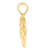 10K Yellow Gold Women's Diamond Cut 0.85" Love Charm Nugget Design Heart Pendant