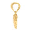 10K Yellow Gold Womens Diamond Cut 0.65" Charm Nugget Design Small Heart Pendant