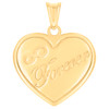 10K Yellow Gold Women's Love Charm Infinity Symbol Script FOREVER Heart Pendant