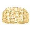 10K Yellow Gold Unisex D/C 11mm Textured Band Domed Nugget Ring | Sizes 6 to 10