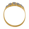 10K Two Tone Gold Women's Diamond Cut 11mm Dome Statement Band Nugget Ring