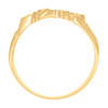 10K Yellow Gold Men's Diamond Cut 16mm Texture Square Statement Band Nugget Ring