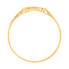 10K Yellow Gold Unisex Diamond Cut 9mm Texture Square Statement Band Nugget Ring