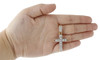 10K Yellow Gold Genuine Diamond 3D Cross Prong Set Pendant 1.90" Charm 1.15 Ct.