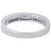 14K White Gold Princess Cut Diamond Wedding Band 3mm Invisible Set Ring 0.50 Ct.