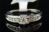 Diamond Engagement Ring Ladies 14K White Gold Round Solitaire Design 0.44 Tcw.