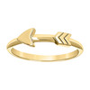 10K Yellow Gold Women's High Polished 4.5mm Love Symbol Fashion Band Arrow Ring