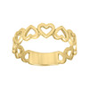 10K Yellow Gold Women's Polished 5mm 3/4 Eternity Band Intertwined Heart Ring