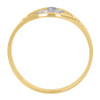 10K Two Tone Gold Women's 11.5mm Textured Signet Band Oval Baby Elephant Ring