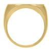 10K Yellow Gold Men's Polished 13.5mm Engraveable Top Oblong Oval Signet Ring