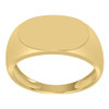 10K Yellow Gold Men's Polished 10.5mm Engraveable Top Oblong Oval Signet Ring