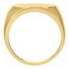 10K Yellow Gold Men's Polished 10.5mm Engraveable Top Oblong Oval Signet Ring