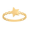10K Yellow Gold Women's High Polished 8mm Band Infinity Love Symbol Star Ring