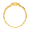 10K Yellow Gold Women's Polished 12mm Hands Holding Heart Claddagh Love Ring