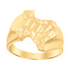 10K Yellow Gold Mens Diamond Cut 17.5mm USA Map Nugget State of Texas Pinky Ring
