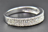 Diamond Wedding Band 14K White Gold Round Cut Ladies Anniversary Ring 0.69 Ct