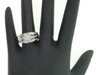 Princess Diamond Engagement Ring 14K White Gold Two Wedding Band Design 0.50 Ct.