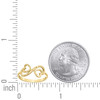 10K Yellow Gold Women's Diamond Cut 8mm Band Infinity Symbol Swirling Heart Ring